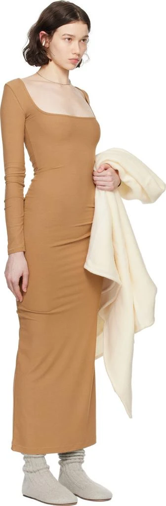 商品SKIMS|Tan Soft Lounge Long Sleeve Maxi Dress,价格¥689,第2张图片详细描述