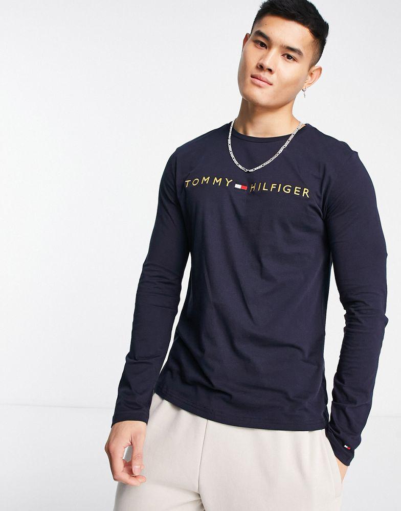 Tommy Hilfiger long sleeve t-shirt in navy商品第1张图片规格展示