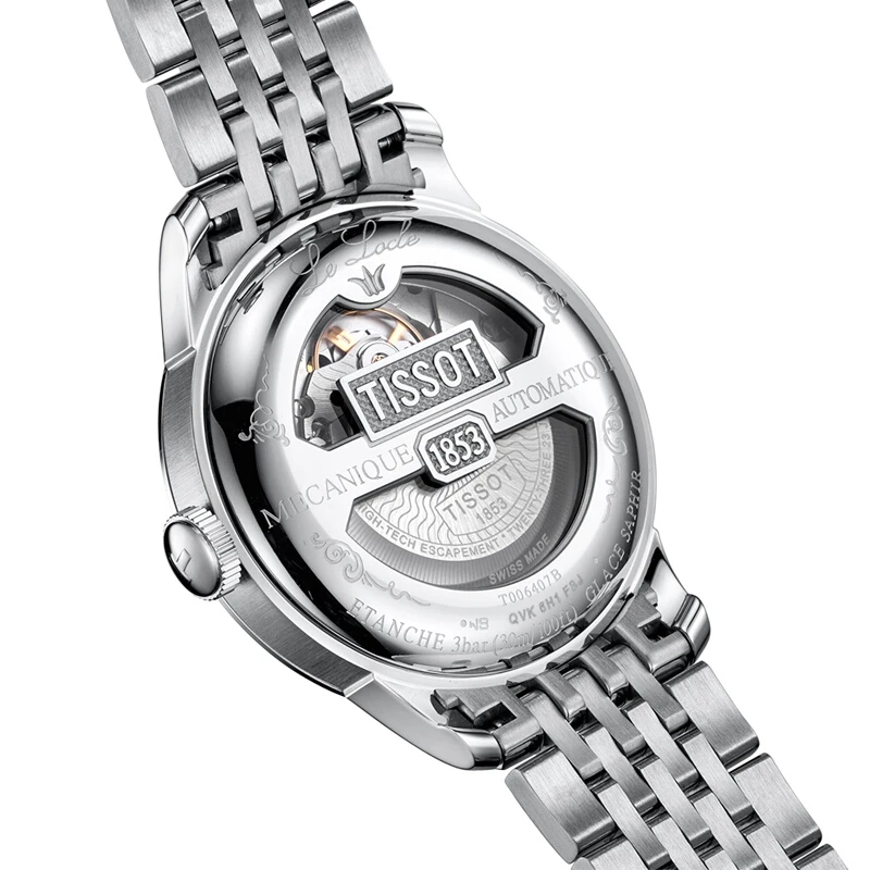 天梭TISSOT力洛克商务日历精钢带机械男表T006.407.11.053.00 商品