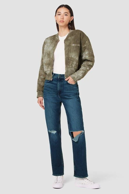 商品Hudson|Jade High-Rise Straight Loose Fit Jean Seascape,价格¥1473,第1张图片