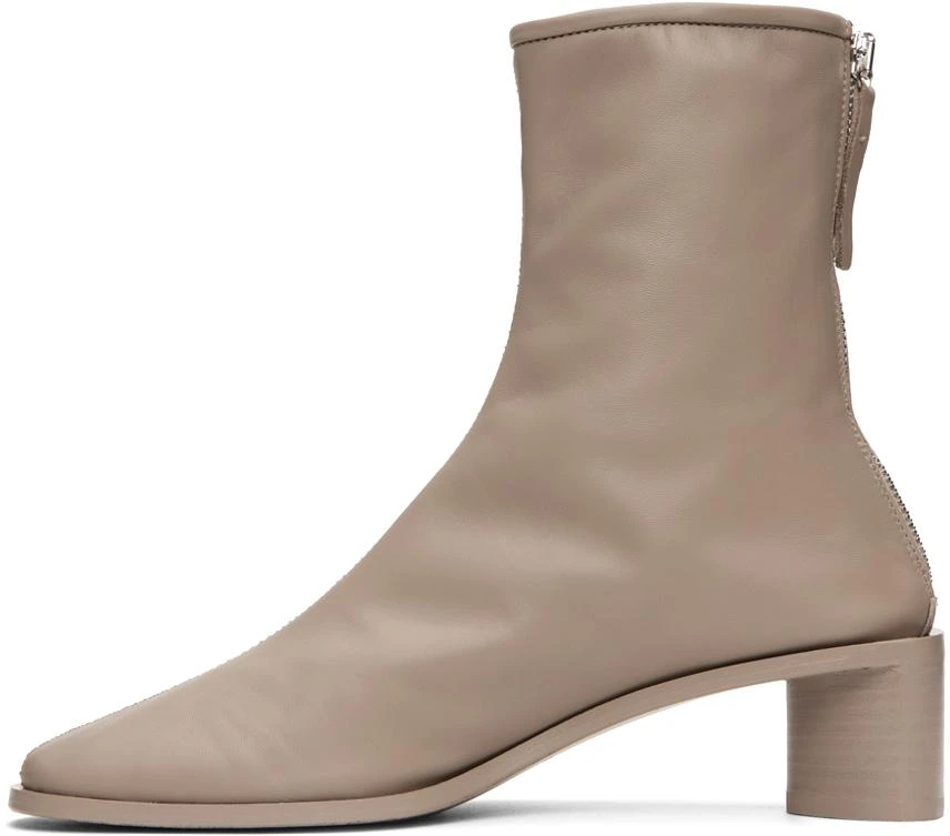 商品Acne Studios|Taupe Branded Ankle Boots,价格¥3637,第3张图片详细描述