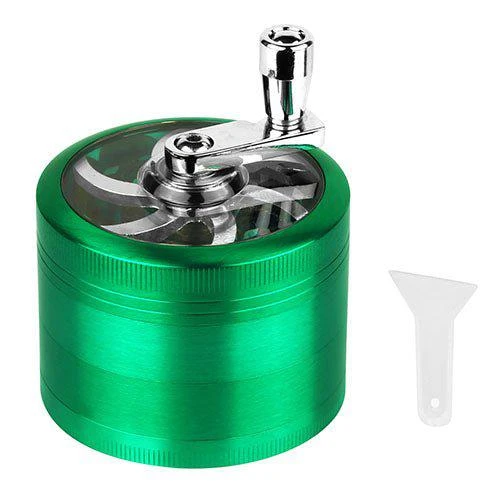 商品Fresh Fab Finds|Herb Spice Tobacco Grinder 2.5" 4-Piece Zinc Alloy Hand Crank Crusher Kitchen Mill With Pollen Scraper Aqua,价格¥197,第1张图片