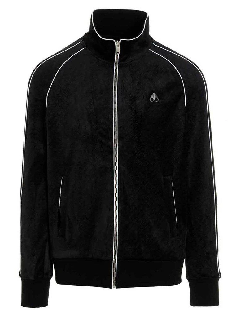 商品Moose Knuckles|Moose Knuckles Logo Plaque Zipped Sweatshirt,价格¥1726,第1张图片