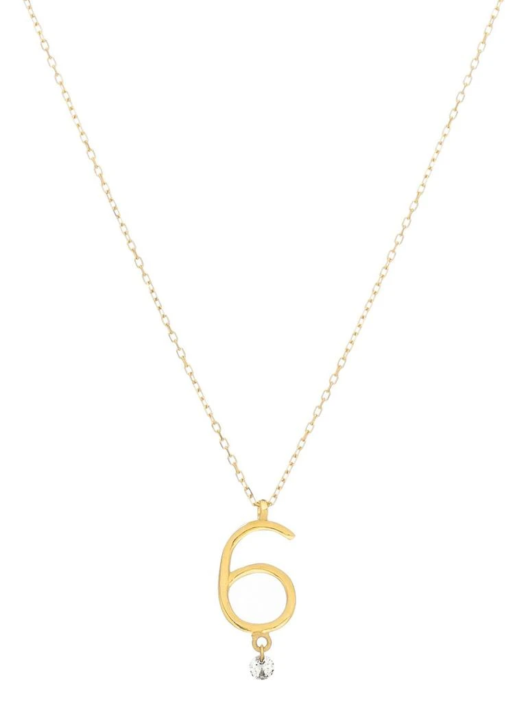 商品Persée|Number 6 gold diamond necklace,价格¥6708,第1张图片