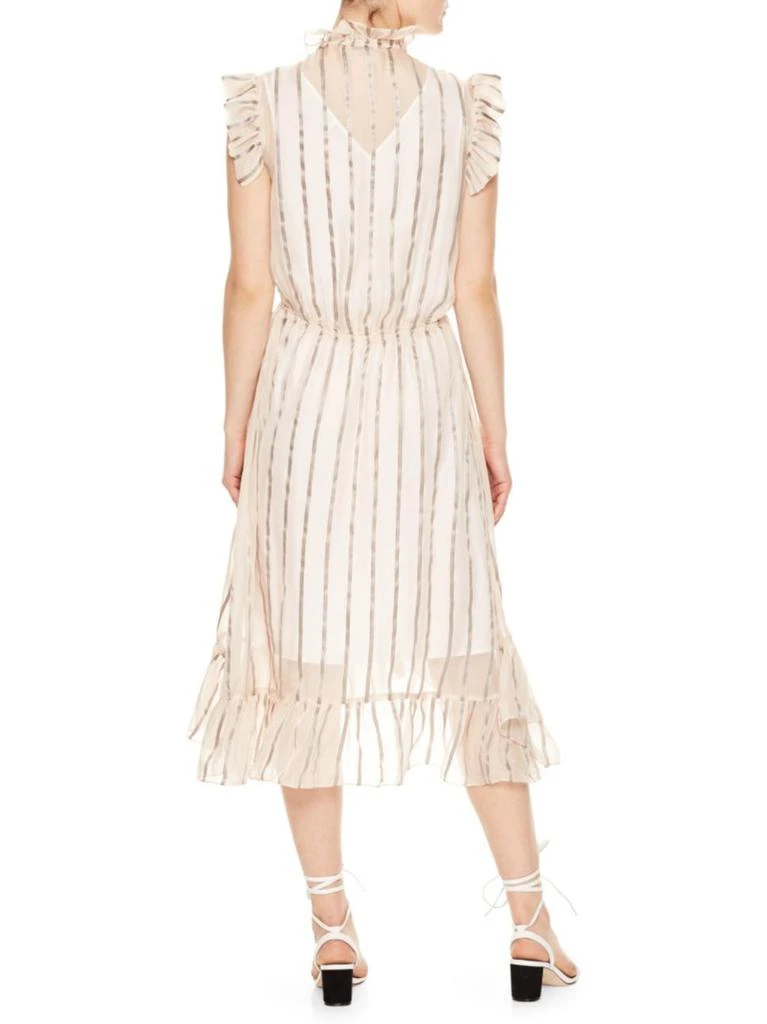 商品Sandro|Cuba to Paris Maki Sheer Overlay Silk Dress,价格¥1532,第2张图片详细描述