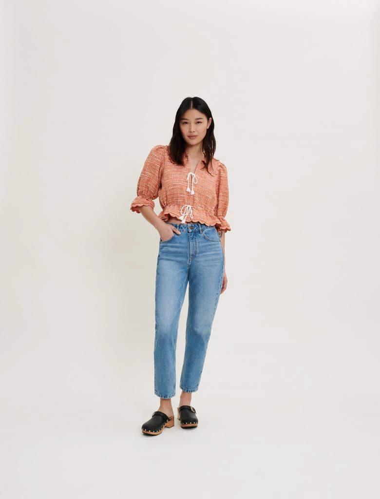 商品Maje|Short tweed top with rickrack,价格¥1682,第1张图片