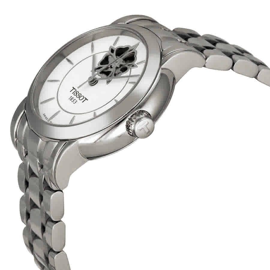 商品Tissot|心媛系列镂空花朵不锈钢表带腕表 T0502071101104,价格¥1843,第4张图片详细描述