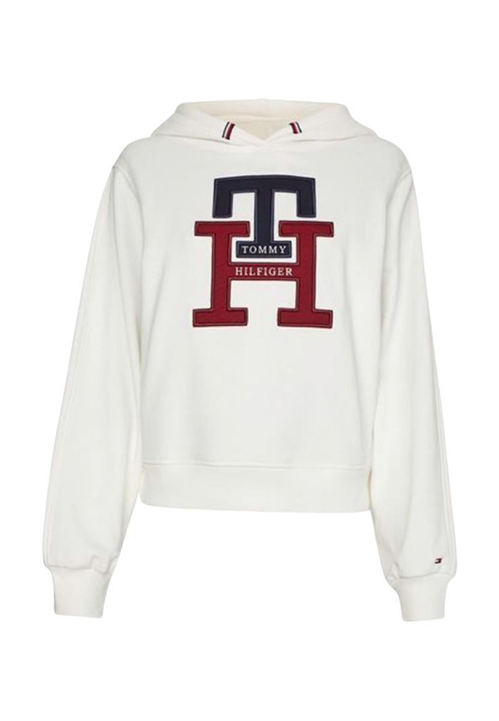 Tommy Hilfiger monogram hoodie ecru ww0ww37441 ybl商品第1张图片规格展示