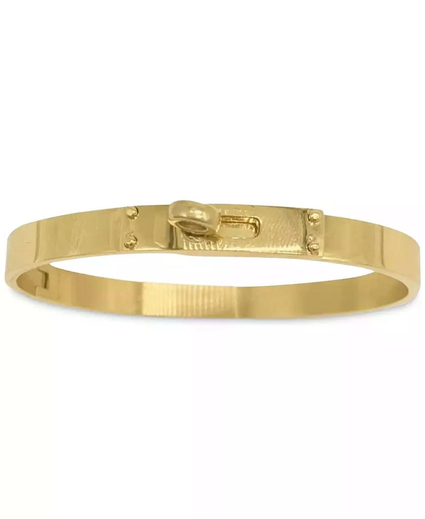 商品ADORNIA|14k Gold-Plated Lock Closure Bangle Bracelet,价格¥183,第1张图片