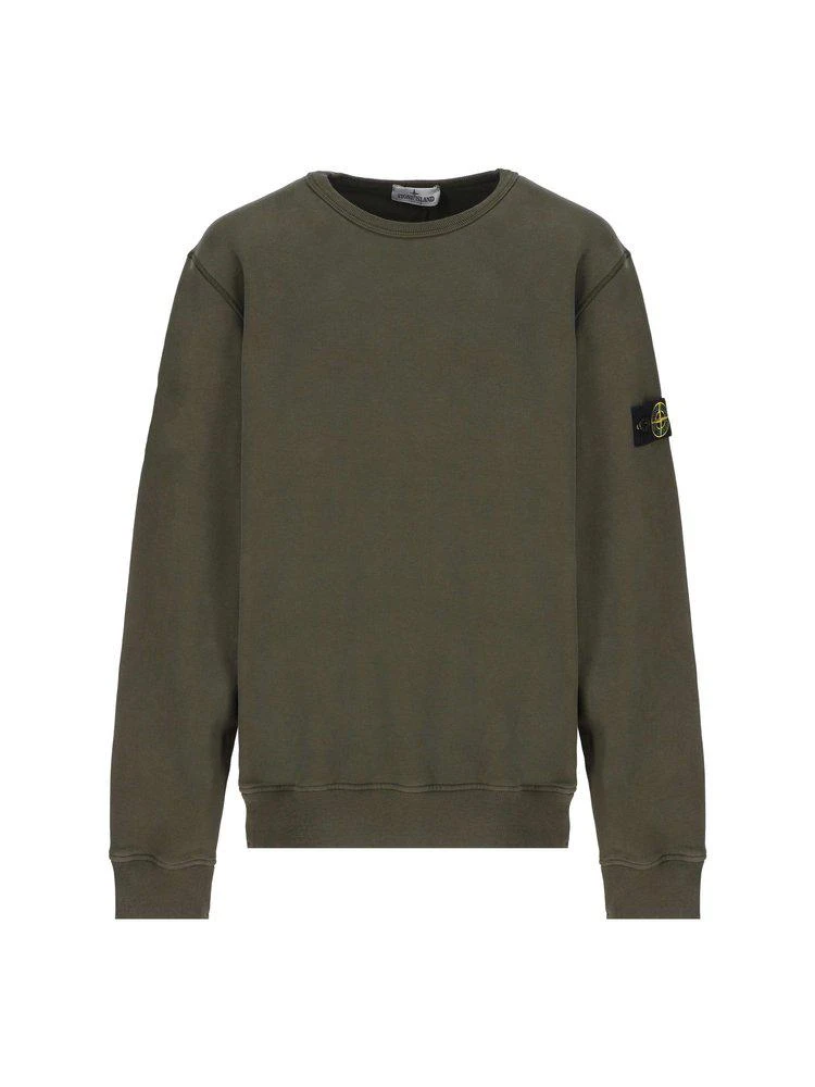 商品Stone Island Junior|Stone Island Junior Logo Patch Crewneck Sweatshirt,价格¥615,第1张图片