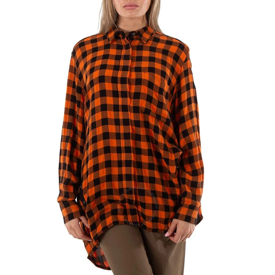 商品Kenzo|Ladies Check Print Wool Blend Shirt,价格¥543,第1张图片