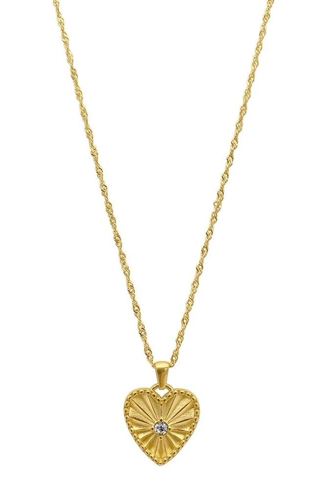 商品ADORNIA|14K Gold Plated Water Resistant Heart Pendant Necklace,价格¥210,第1张图片