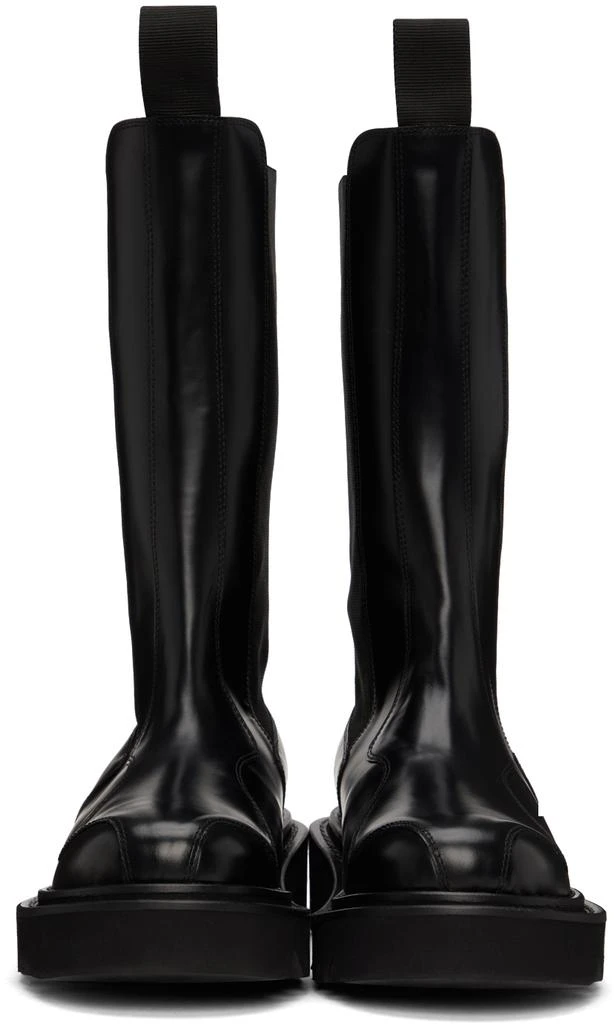 商品Toga Pulla|Black Leather Mid-Calf Chelsea Boots,价格¥1157,第2张图片详细描述