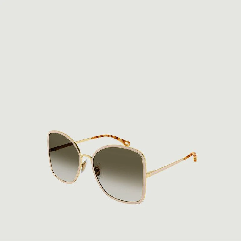 商品Chloé|Shiny Classic Glasses Gold CHLOÉ,价格¥1183,第1张图片