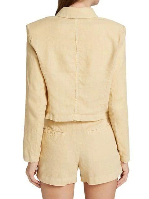 商品L'Agence|Dolly Crop Linen Blazer,价格¥1493,第5张图片详细描述