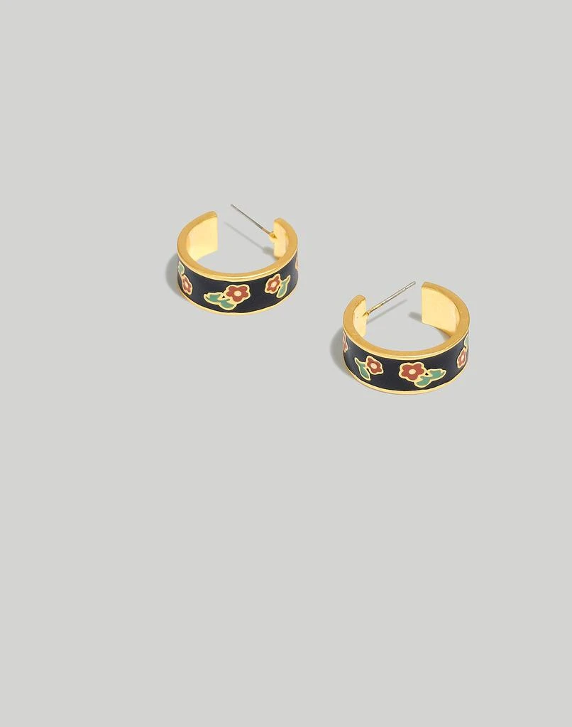 商品Madewell|Enamel Small Hoop Earrings,价格¥213,第1张图片