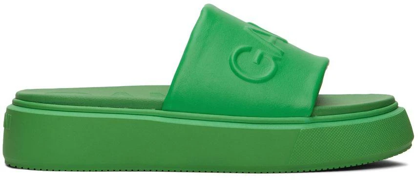 商品Ganni|Green Vegea Slides,价格¥928,第1张图片