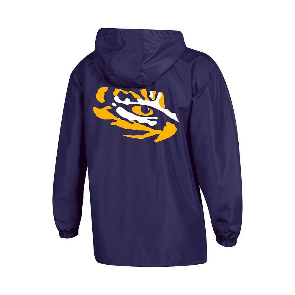 Women's Purple LSU Tigers Packable Half-Zip Light Rain Jacket商品第4张图片规格展示