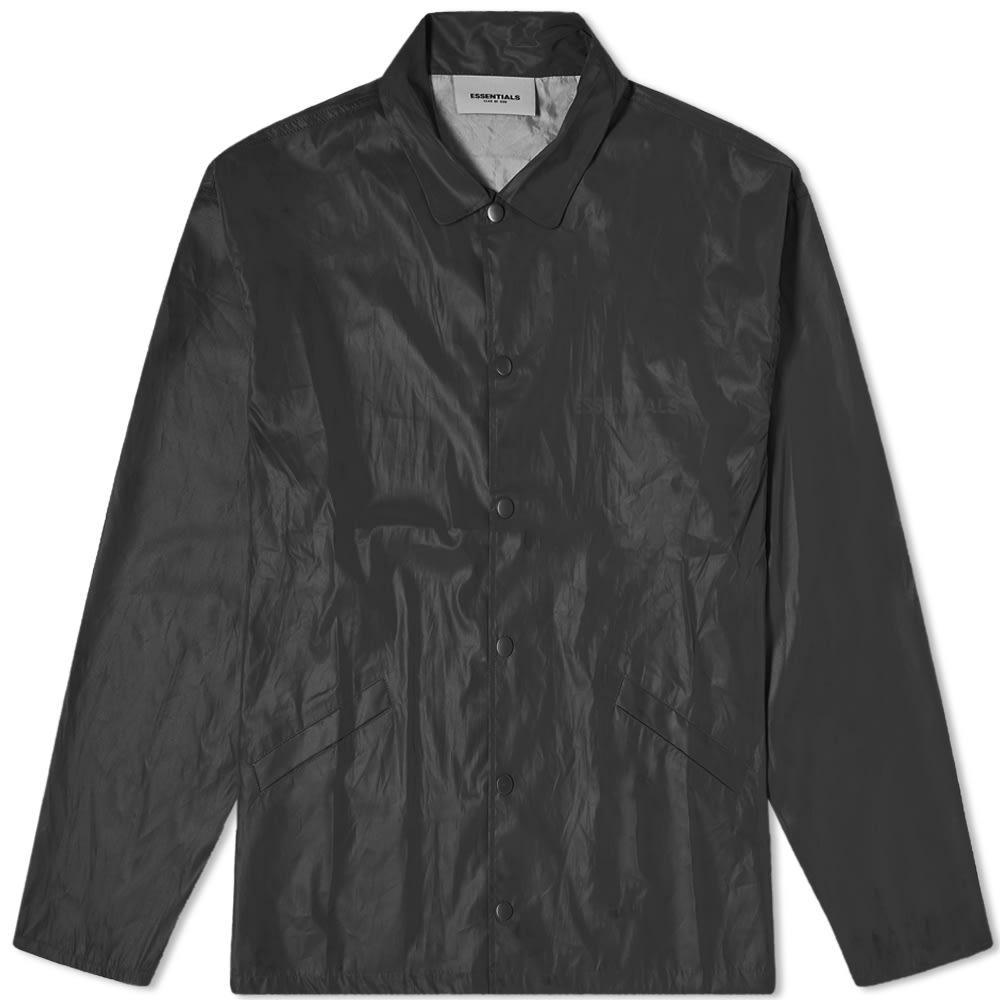 商品Essentials|Fear of God ESSENTIALS Souvenir Coach Jacket - Black & Reflective,价格¥680,第1张图片