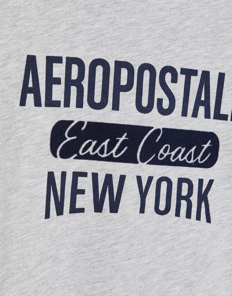 Aeropostale ringer logo t-shirt in grey商品第4张图片规格展示