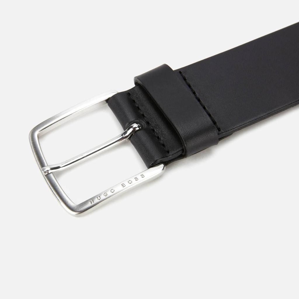 BOSS Men's Pin Buckle Vegetable Tanned Leather Belt - Black商品第3张图片规格展示