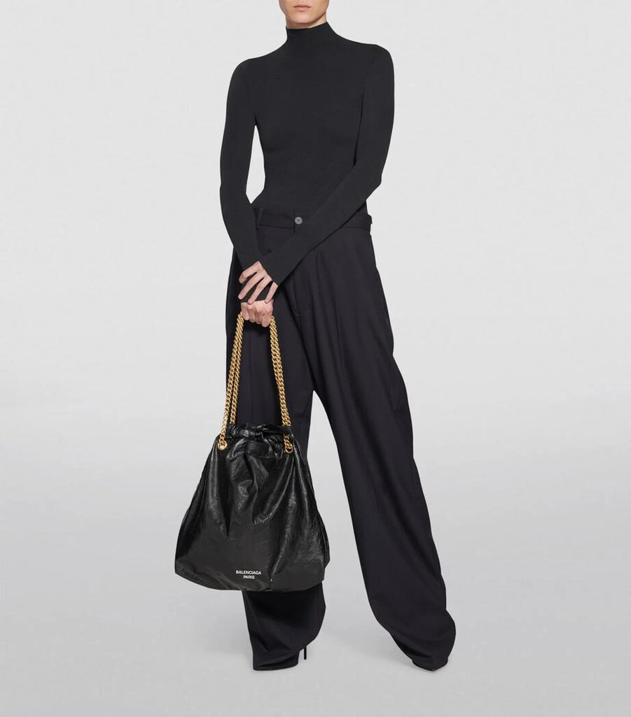 Medium Leather Crush Tote Bag 商品