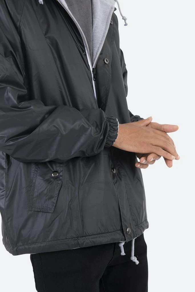 Hooded Coaches Jacket - Black/Grey 商品