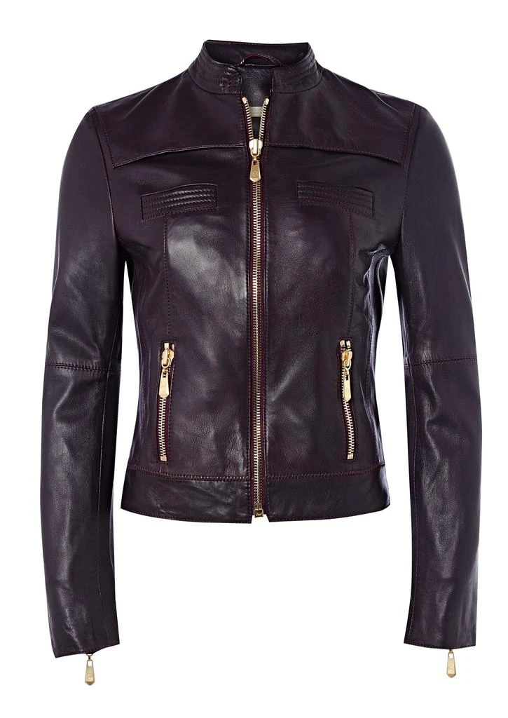 商品Richards Radcliffe|SHOREDITCH ZIP FRONT LEATHER JACKET,价格¥2606,第1张图片