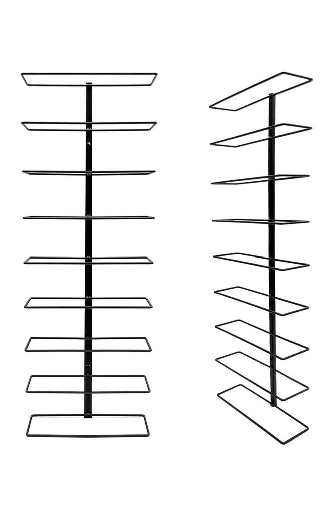 商品SORBUS|Black 9 Bottle Wall Mount Wine Rack,价格¥287,第3张图片详细描述