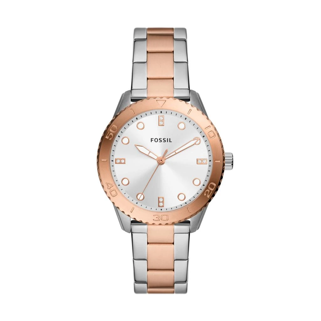 商品Fossil|Women's Dayle Three-Hand, Stainless Steel Watch,价格¥358,第1张图片