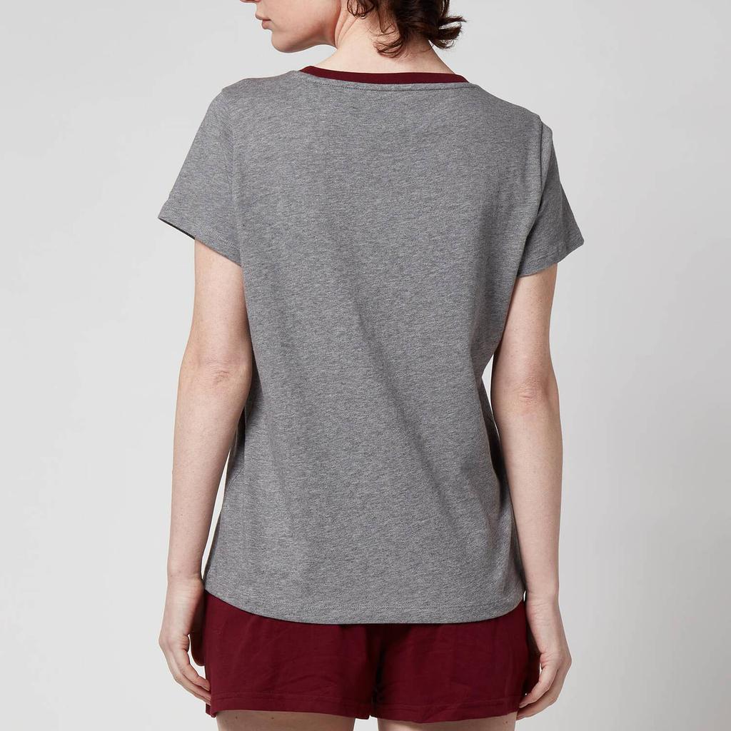 商品Tommy Hilfiger|Tommy Hilfiger Women's Sustainable T-Shirt And Shorts Set - Medium Grey HT/Deep Rouge,价格¥308,第4张图片详细描述
