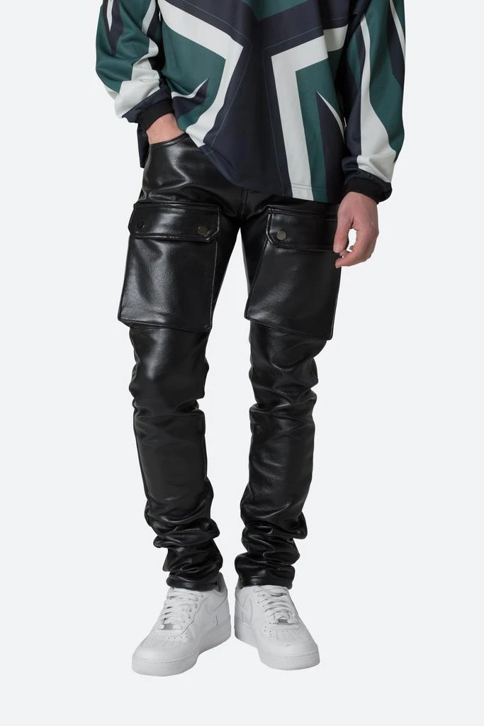 Leather Snap Cargo Pants - Black 商品