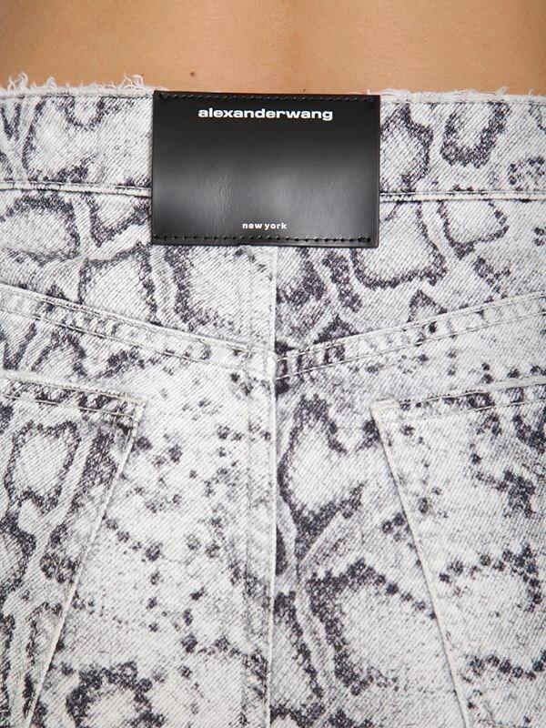 商品Alexander Wang|Snake Print Cotton Denim Jeans,价格¥1960,第7张图片详细描述