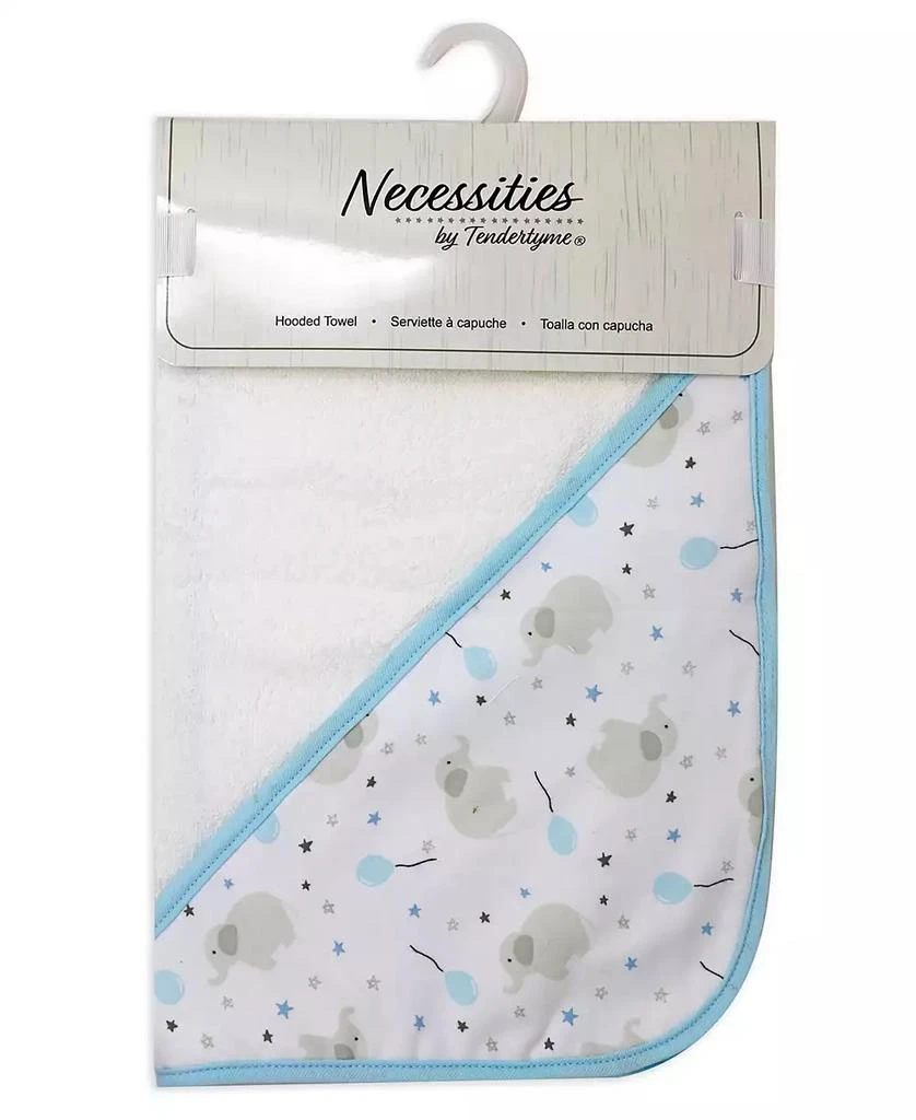 商品Tendertyme|Baby Boys and Baby Girls Elephant and Balloons Hooded Bath Towel and Wash Cloth Set,价格¥261,第3张图片详细描述