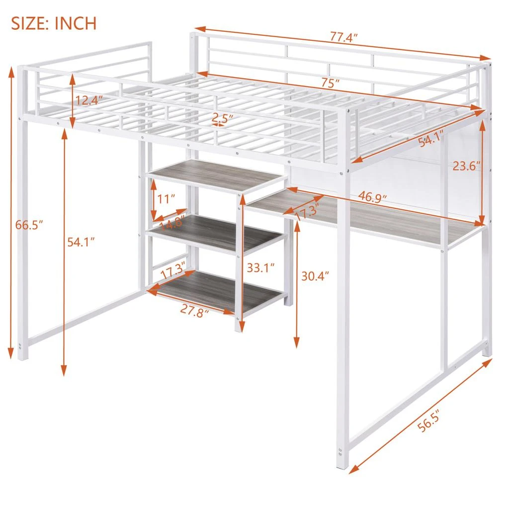 Full Size Loft Bed 商品