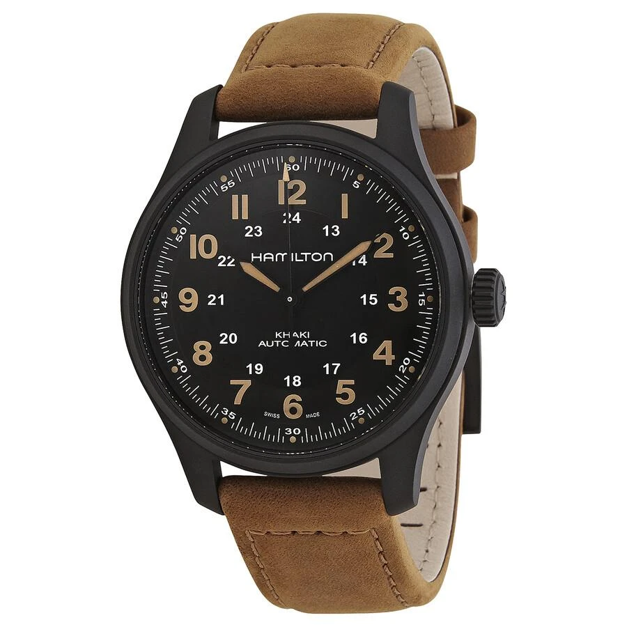 商品Hamilton|Khaki Field Automatic Black Dial Men's Watch H70665533,价格¥6074,第1张图片