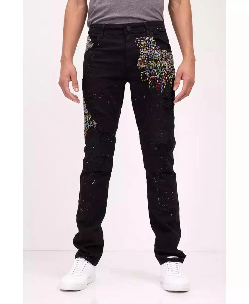 商品RON TOMSON|Men's Modern Embroidered Denim Jeans,价格¥1632,第1张图片