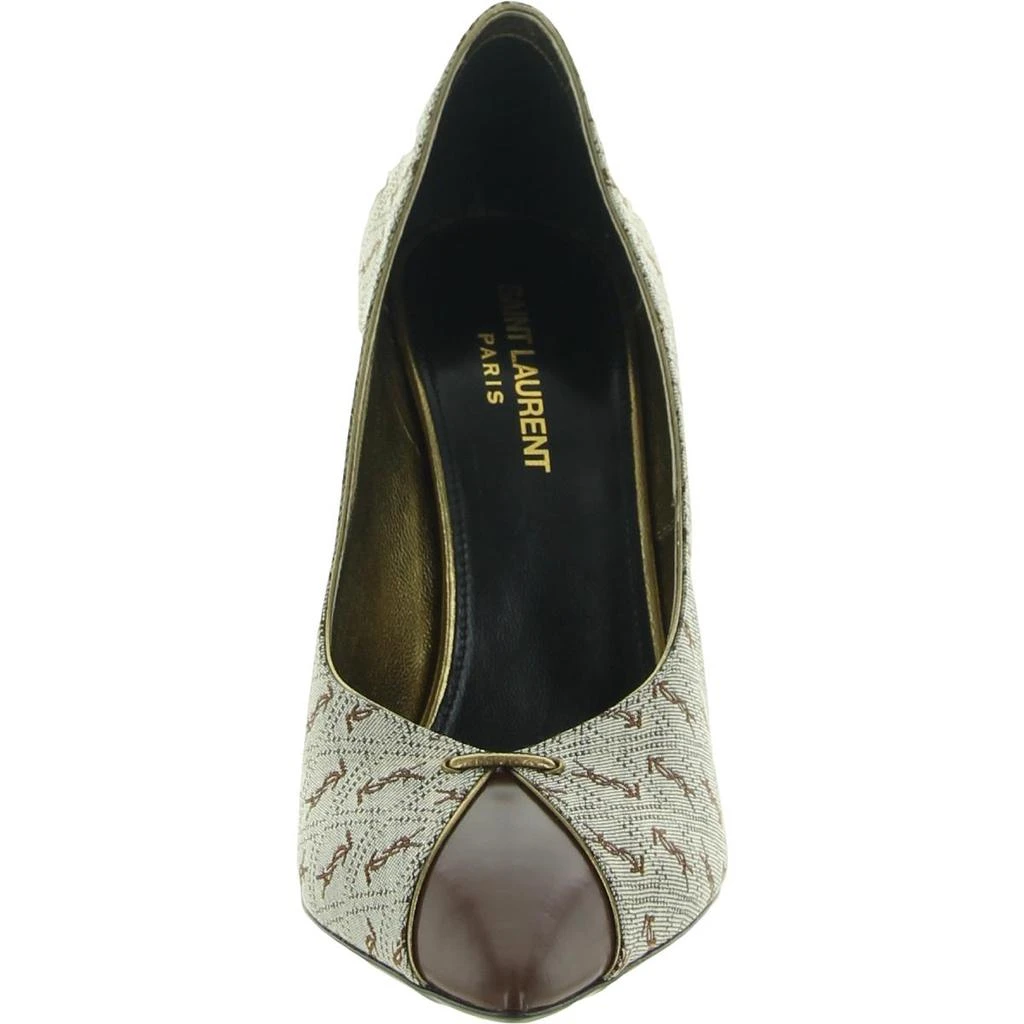 商品Yves Saint Laurent|Saint Laurent Womens Lola Leather Toe Cap Pumps,价格¥2483,第3张图片详细描述