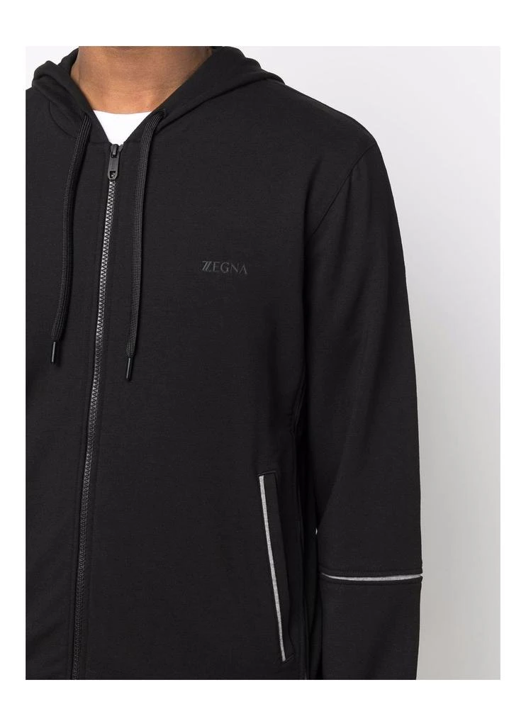 商品Zegna|COTTON MODAL HOODIED FULL ZIP,价格¥1589,第5张图片详细描述