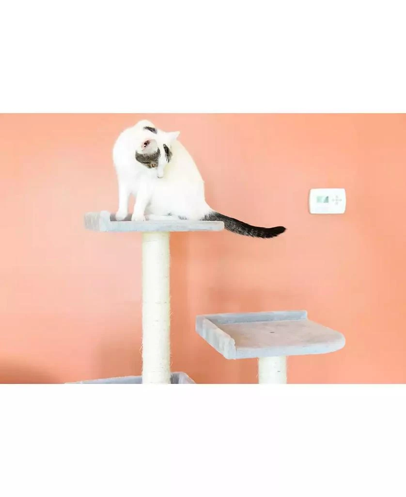 商品Macy's|57-Inch Real Wood Cat Tree With Two-Door Condo,价格¥1187,第4张图片详细描述