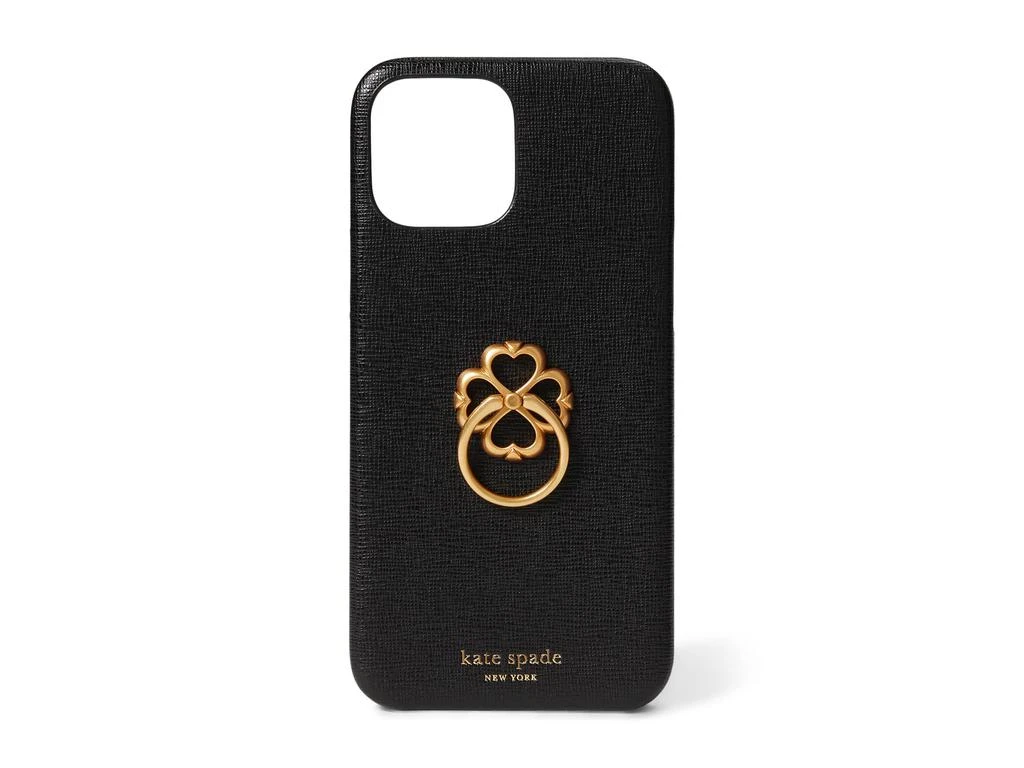 商品Kate Spade|Saffiano Leather Wrapped Spade Ring Stand Phone Case 13 Pro Max,价格¥484,第1张图片