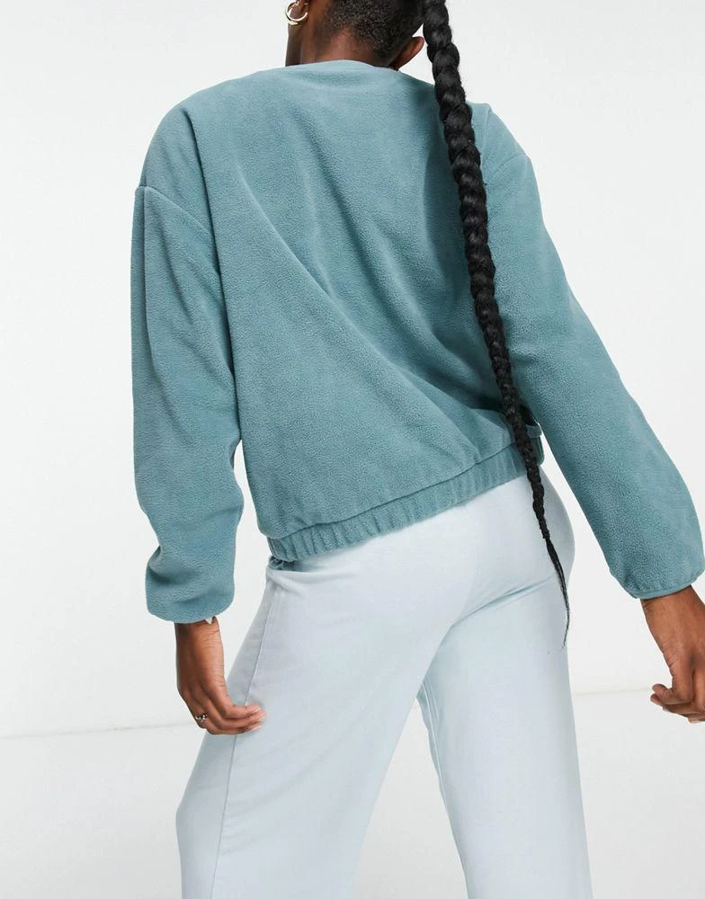 商品ASOS|ASOS DESIGN lounge a essentials microfleece sweat in blue,价格¥117,第2张图片详细描述