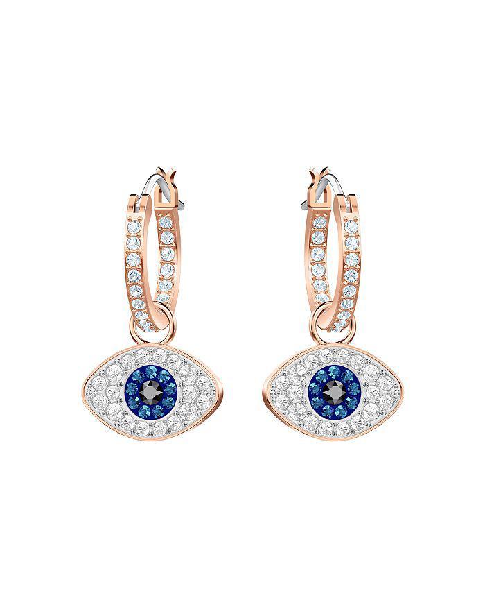 商品Swarovski|Symbolic Evil Eye Hoop Earrings,价格¥703,第3张图片详细描述