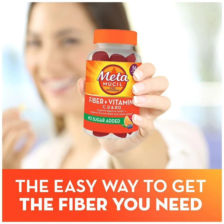 商品Metamucil|Fiber Gummies for Adults with Vitamins C, D, B12 for Metabolism, No Sugar Added Citrus Berry,价格¥209,第3张图片详细描述
