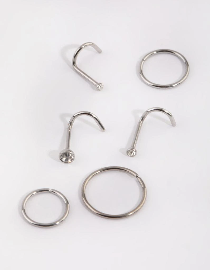 商品Lovisa|Surgical Steel Diamante Nose Stud Pack,价格¥190,第2张图片详细描述