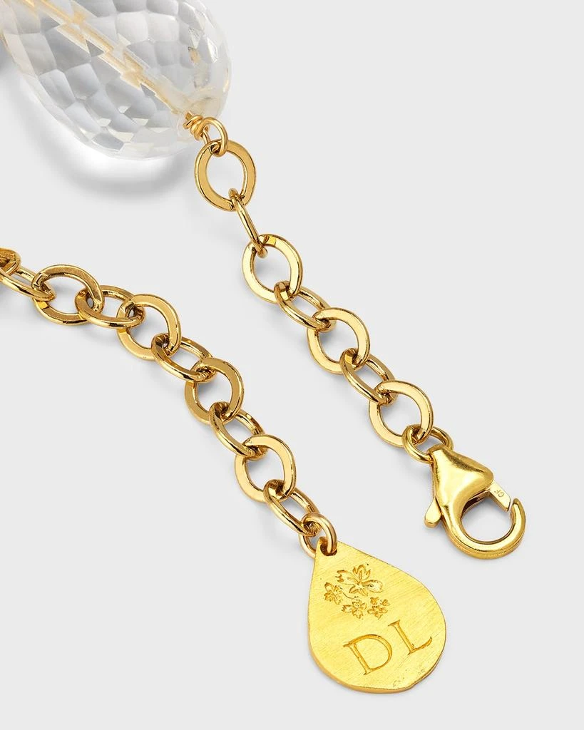 商品Devon Leigh|24K Gold Foil and Crystal Nugget Necklace,价格¥5714,第4张图片详细描述