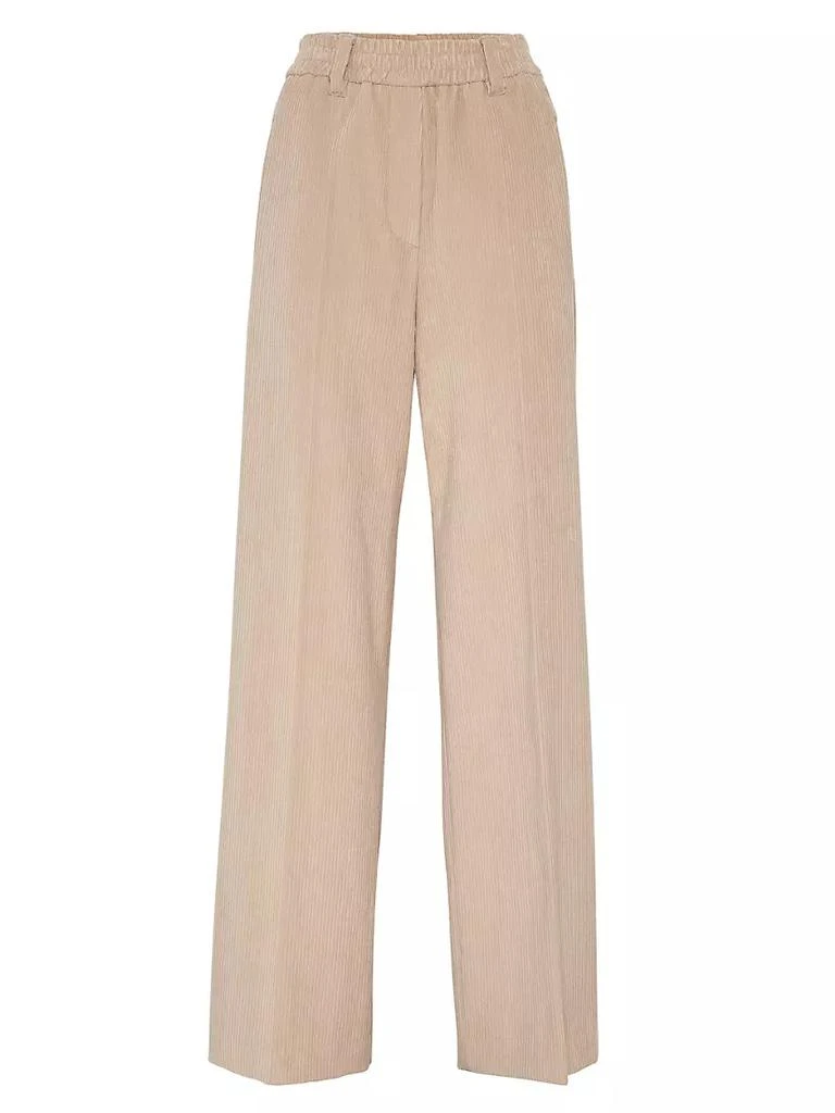 商品Brunello Cucinelli|Comfort Cotton Corduroy Pyjama Style Trousers With Monili,价格¥14723,第1张图片