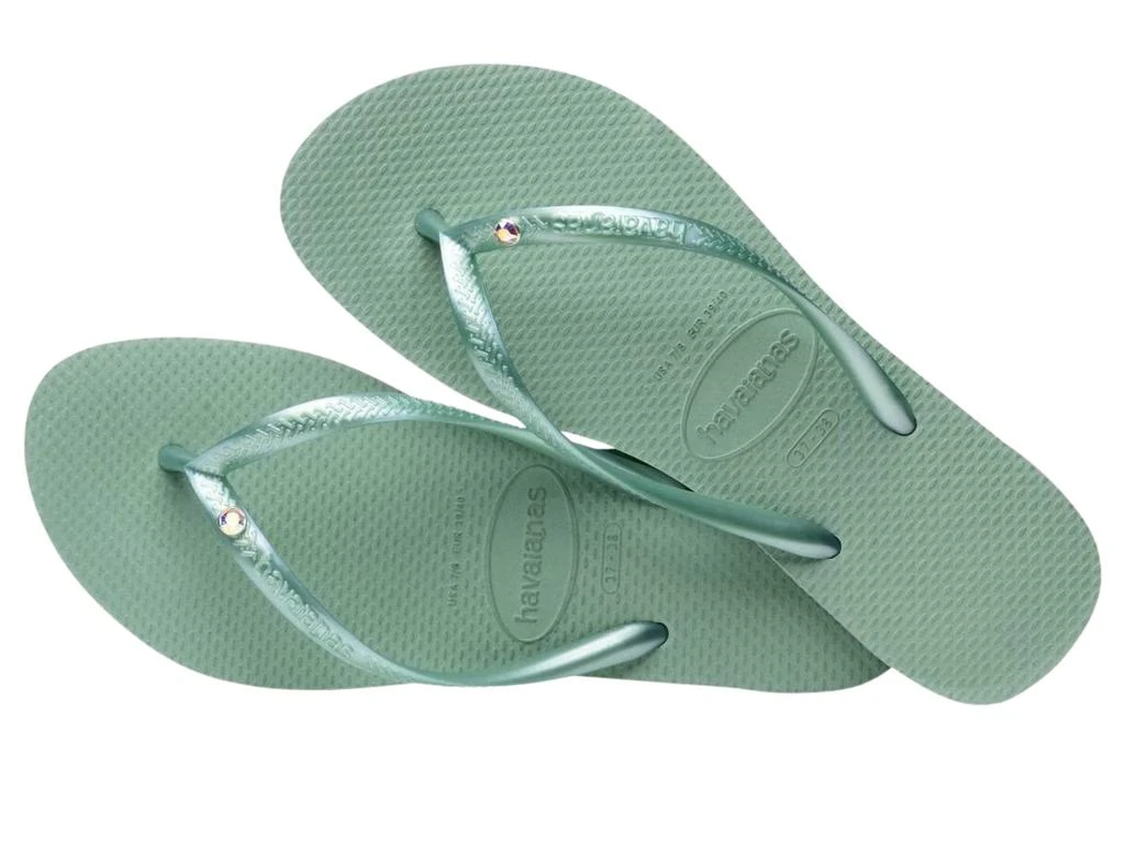 商品Havaianas|Slim Crystal SW II Flip Flop Sandal (Toddler/Little Kid/Big Kid),价格¥168,第4张图片详细描述
