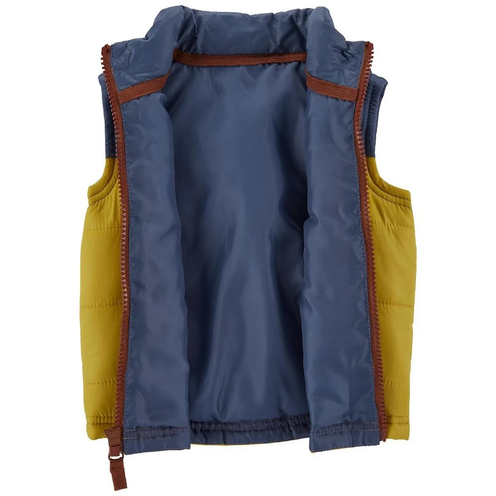 商品Carter's|Baby Boys Zip Up Colorblock Puffer Vest,价格¥76,第2张图片详细描述