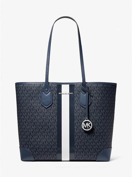 商品Michael Kors|Eva大号logo条纹托特包,价格¥839,第1张图片